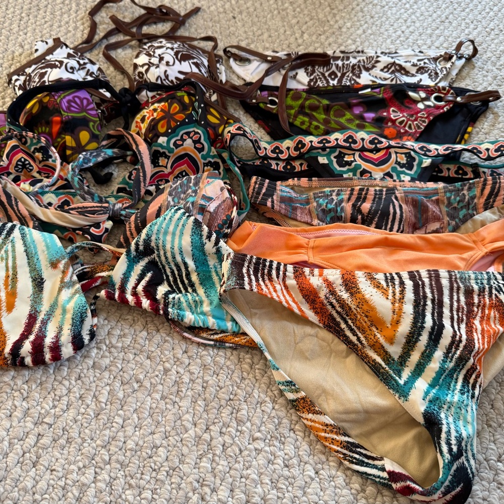 Lot of 10 Victoria's Secret Multicolor Swimwear Collection